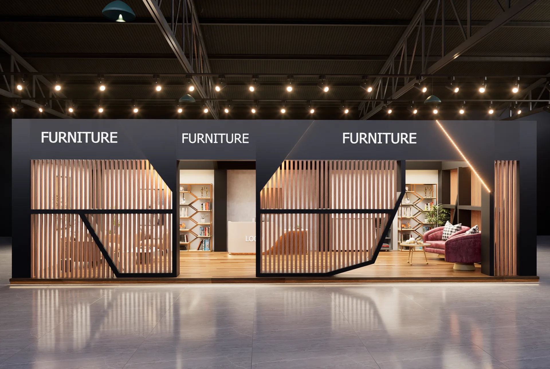 Commercial Furniture Exhibition Pavilion & Trade Fair Stall Architecture